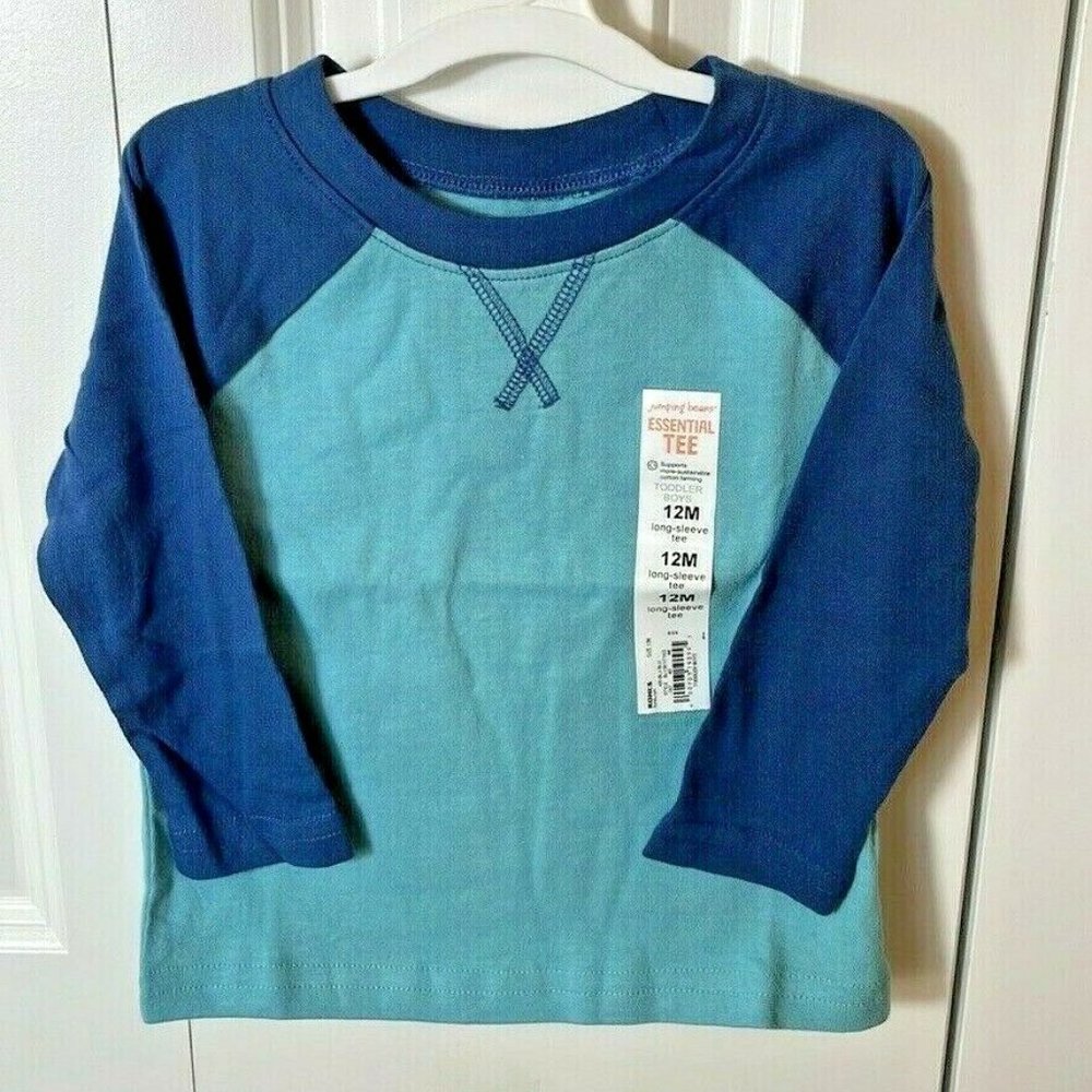 Jumping Beans Boys FALL Henley Long Sleeve Shirts Bundle Size 12 Months NWT - Picture 6 of 11